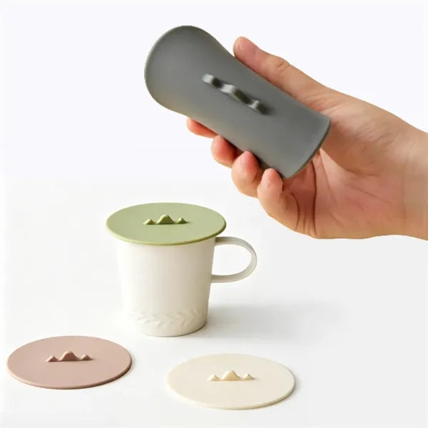 An eco-friendly silicone cup lid with personalized logo