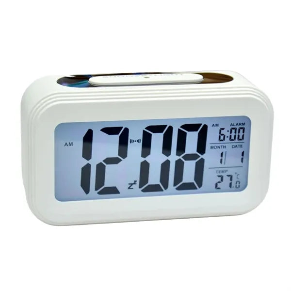 LED Nightlight Calendar Desk Clock W/Temperature Display