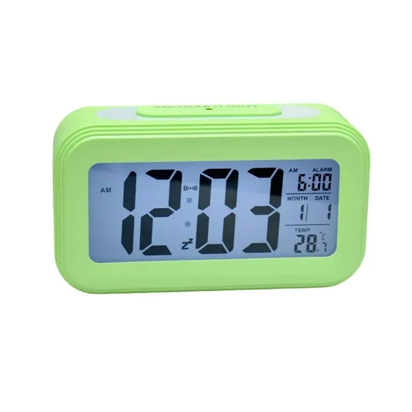 LED Nightlight Calendar Desk Clock W/Temperature Display