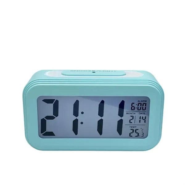 LED Nightlight Calendar Desk Clock W/Temperature Display