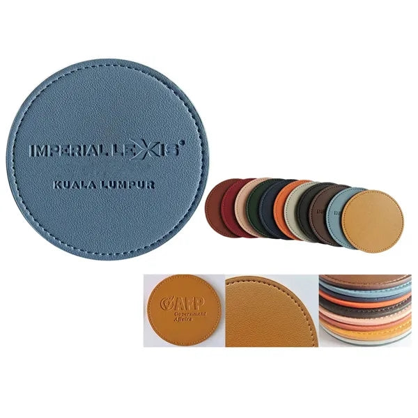 PU Leather Round Coaster
