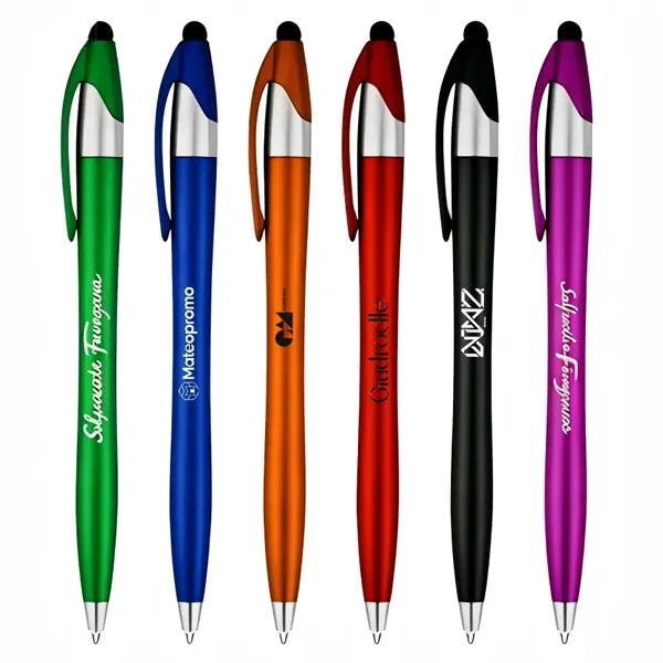Twist Stylus Ballpoint Pen Multicolor Plastic Barrel