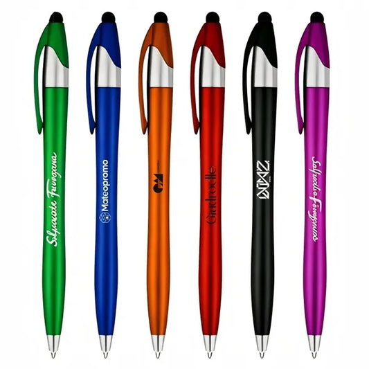 Twist Stylus Ballpoint Pen Multicolor Plastic Barrel