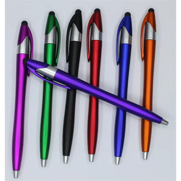 Twist Stylus Ballpoint Pen Multicolor Plastic Barrel