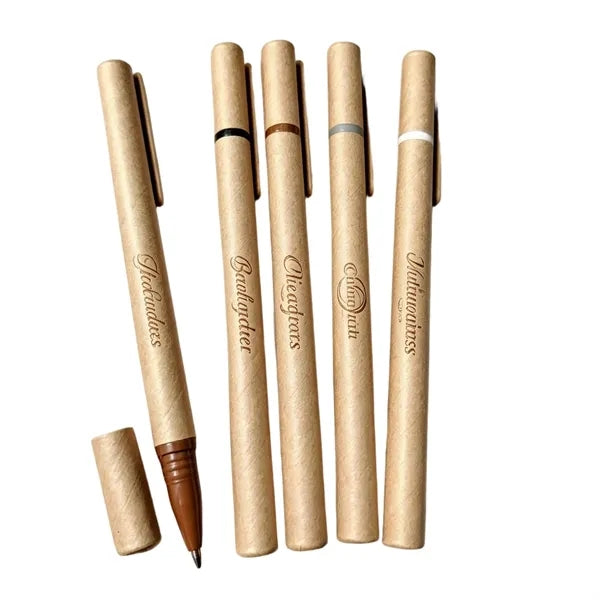 Eco Kraft Paper Custom Logo Ballpoint Pen