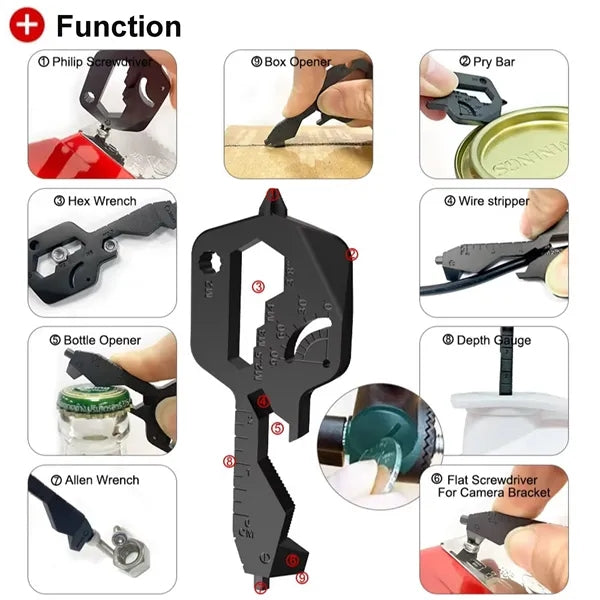 20 In 1 Multi tool Key Keychain