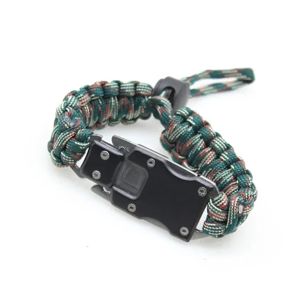 Knife Buckle Bracelet Braided Wristband Emergency Hand Rope