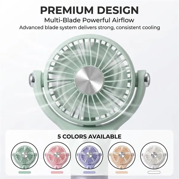Handheld Spray Fan Portable Small Quiet USB Cooling