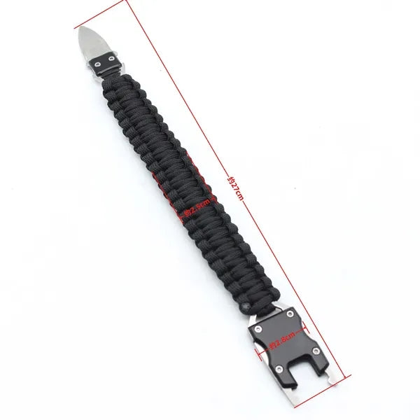 Knife Buckle Bracelet Braided Wristband Emergency Hand Rope
