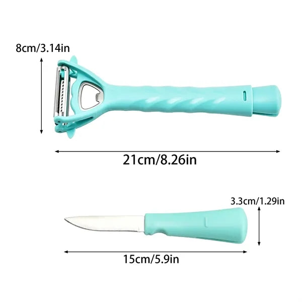 Multi functional peeler set