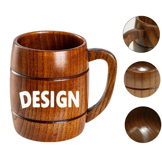 11OZ Natural Wooden Cup