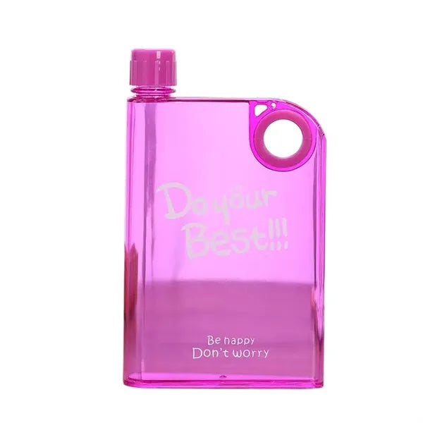 Portable Slim Flat Water Bottle 12.8oz Custom Logo