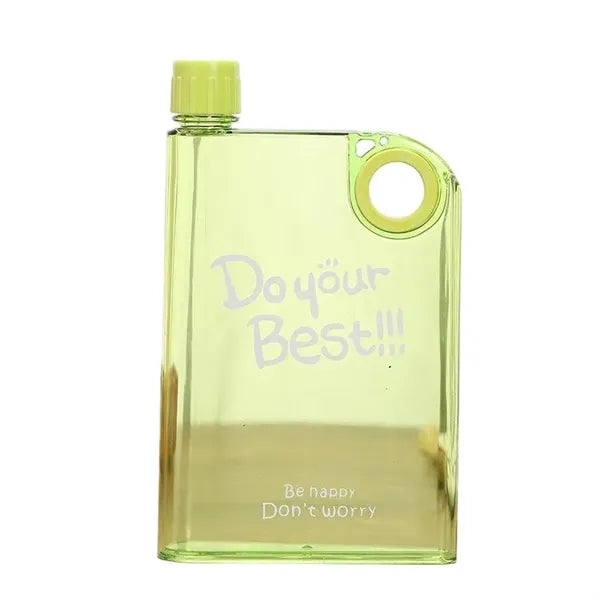 Portable Slim Flat Water Bottle 12.8oz Custom Logo
