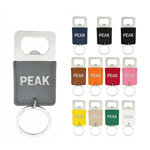 Leather bottle opener