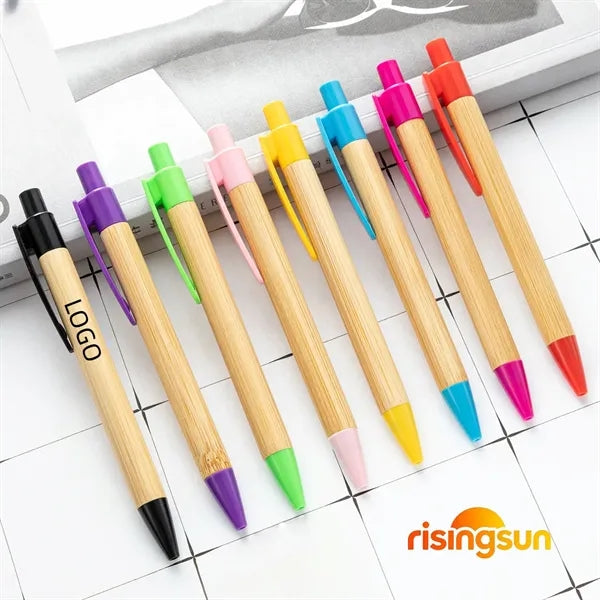 Multicolored bamboo pen