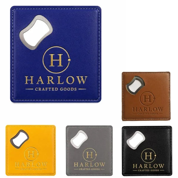 PU Leather Bottle Opener Coaster
