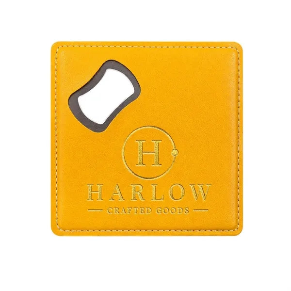 PU Leather Bottle Opener Coaster