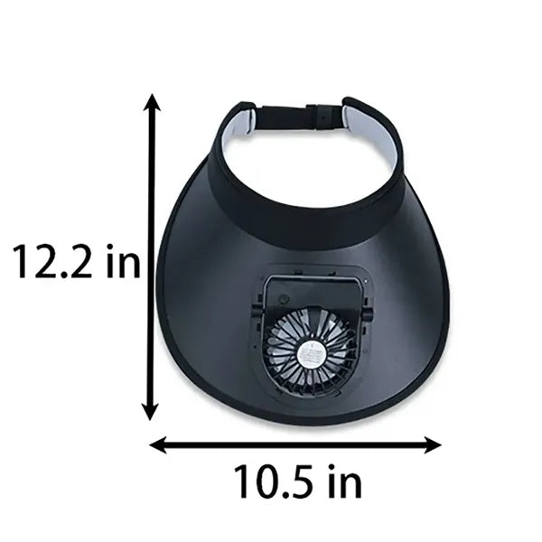 Fan Sun Visor Hat With USB Rechargeable Cooling
