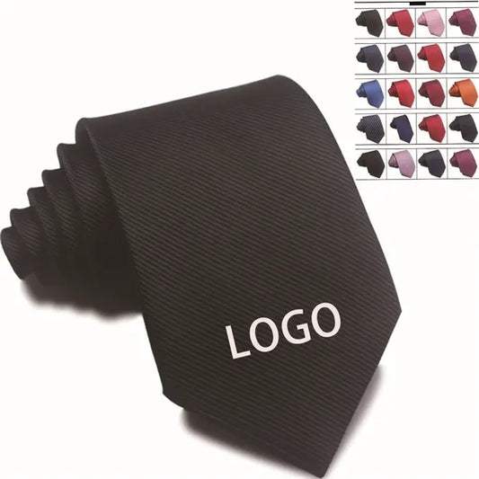 Polyester silk jacquard tie available for customization