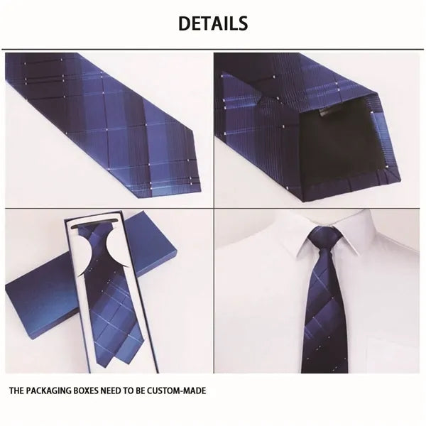 Polyester silk jacquard tie available for customization