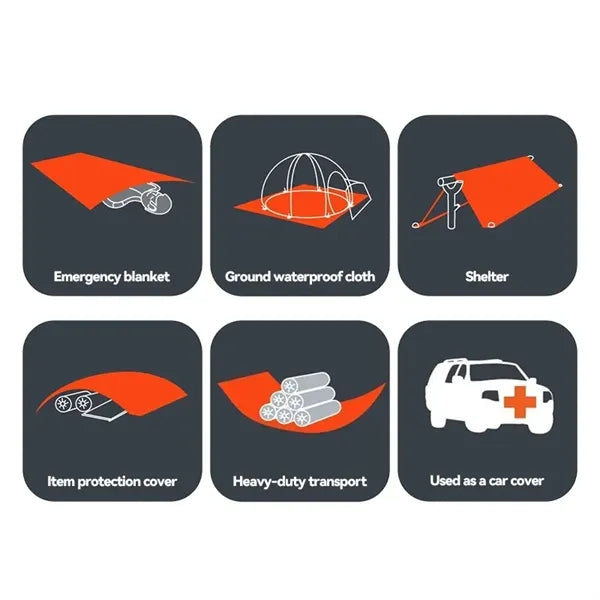 Portable Folding PE Emergency Blanket For Outdoor Camping