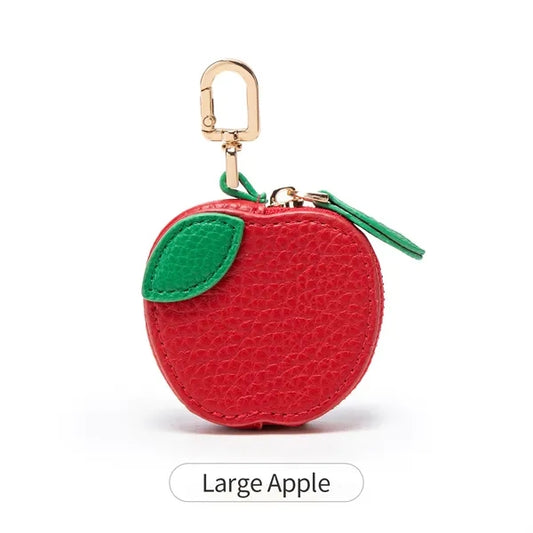 Logo Fruit Style Mini Mirror Coin Pouch Keychain