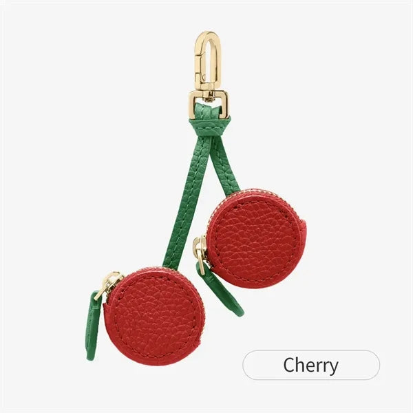 Logo Fruit Style Mini Mirror Coin Pouch Keychain