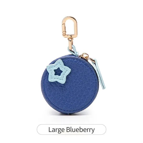 Logo Fruit Style Mini Mirror Coin Pouch Keychain