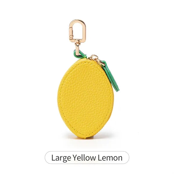 Logo Fruit Style Mini Mirror Coin Pouch Keychain