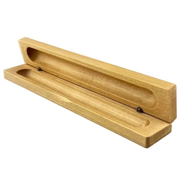Natural Beech Wood Single Pen Gift Presentation Box