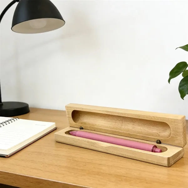 Natural Beech Wood Single Pen Gift Presentation Box