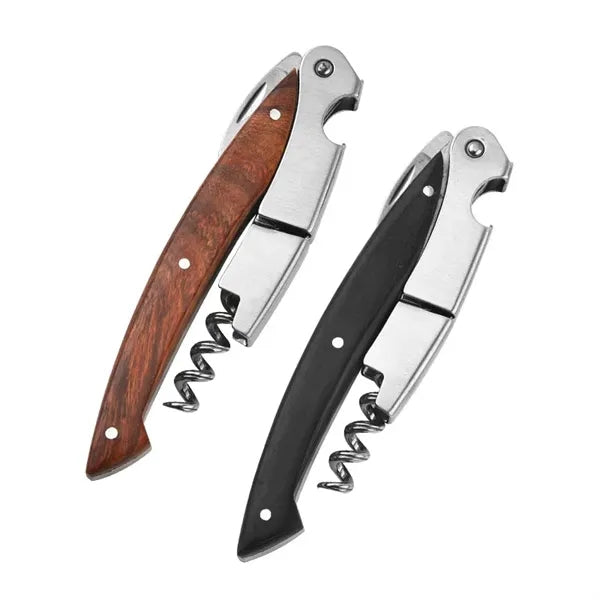 Kitchen Wine Bottle Opener Wood Handle Corkscrew Open