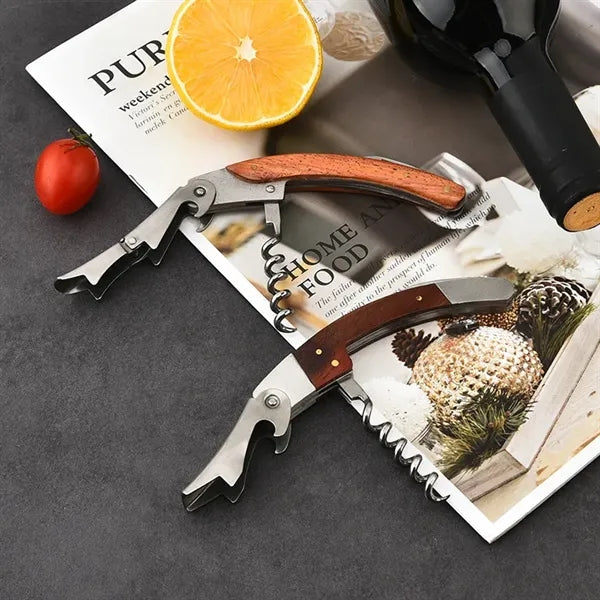 Bottle Opener with Handle Stainless Steel Foil Cutter