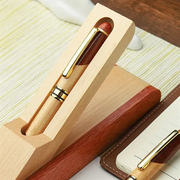 Brass Solid Wood Executive Rollerball Pen