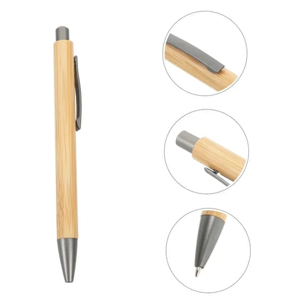 Natural Bamboo Retractable Ballpoint Pen