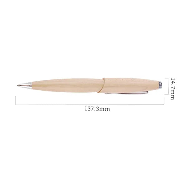 Natural Maple Wood Executive Twist Action Ballpoint Pen