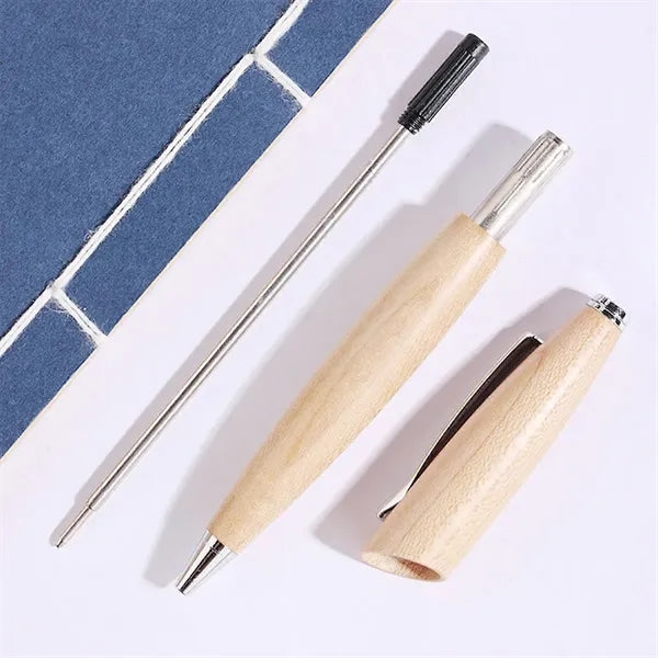 Natural Maple Wood Executive Twist Action Ballpoint Pen