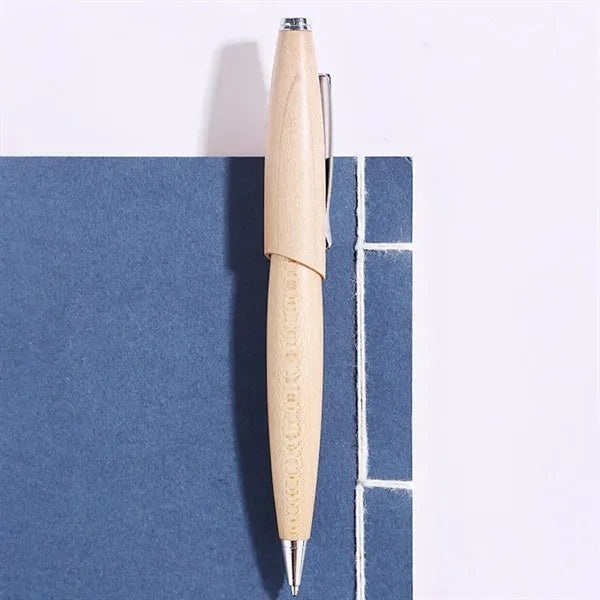 Natural Maple Wood Executive Twist Action Ballpoint Pen