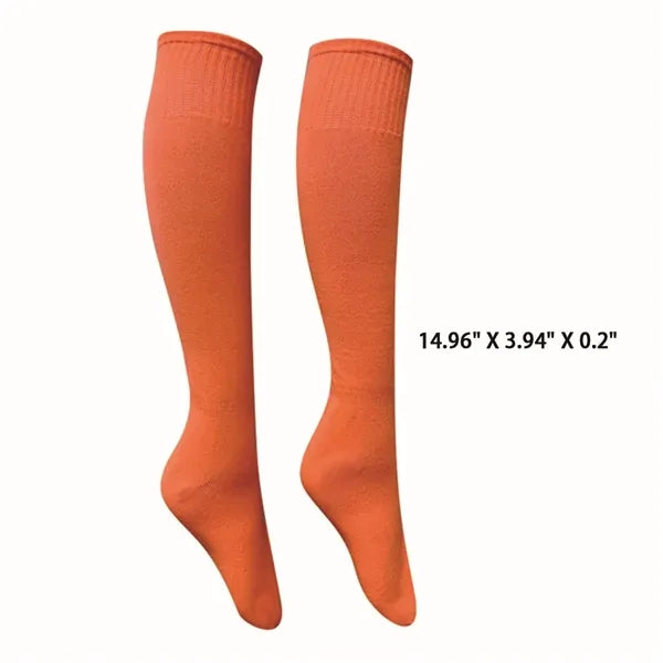 Mid-calf and knee-high soccer socks