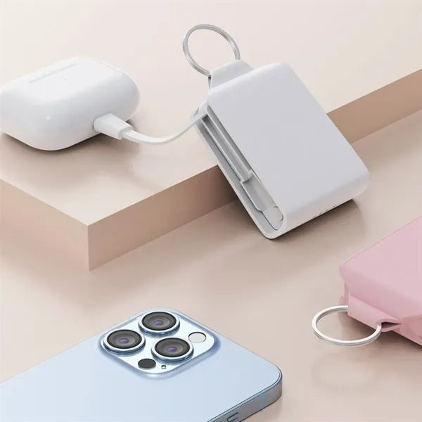 2000 mAh Mini Emergency Power Bank Keychain Case
