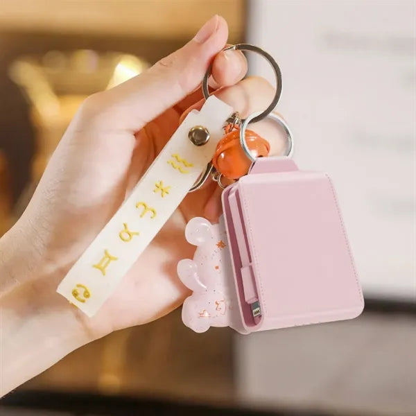 2000 mAh Mini Emergency Power Bank Keychain Case
