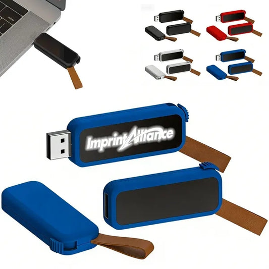 Push-Pull LED Illuminated Logo Retractable USB Flash Drive