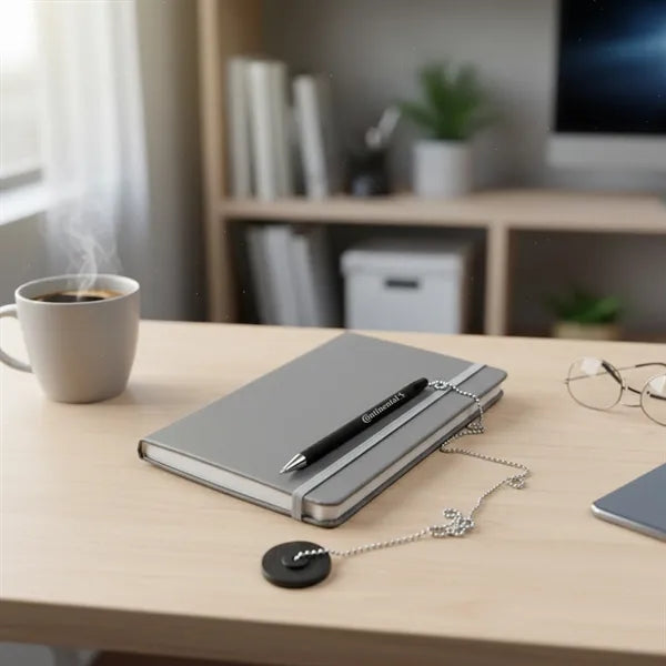Desk Pen with Metal Chain (ABS + Metal)