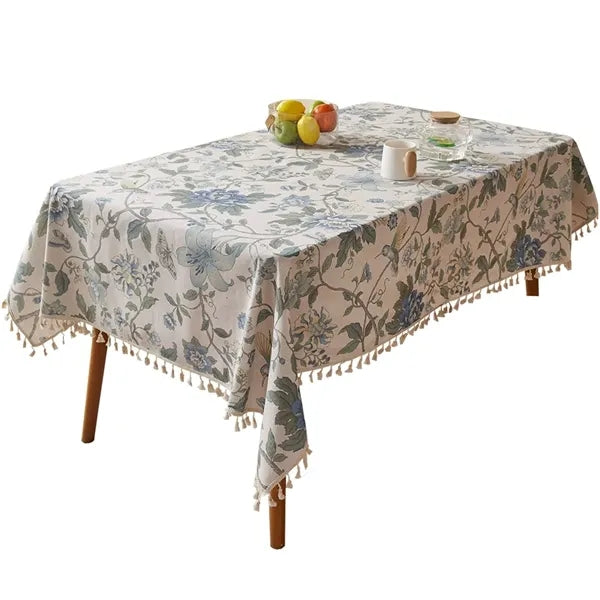 Double Border Polyester-Cotton Table Cloth
