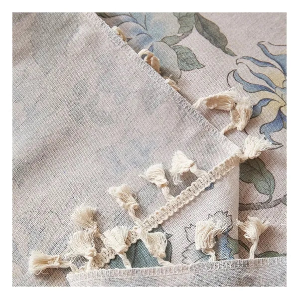 Double Border Polyester-Cotton Table Cloth
