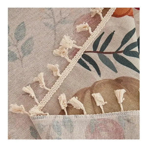 Double Border Polyester-Cotton Table Cloth