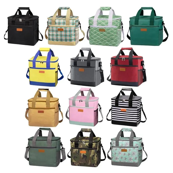 Large Capacity Insulated Cooler Bag with Adjustable Strap
