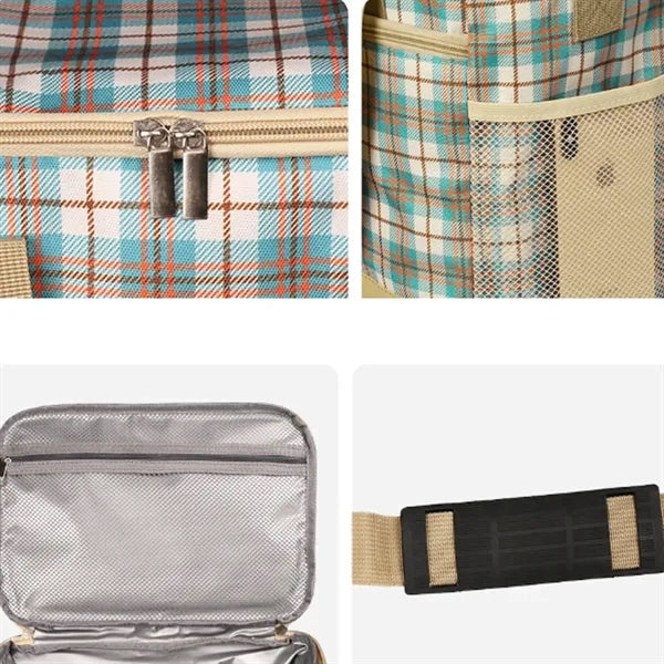 Large Capacity Insulated Cooler Bag with Adjustable Strap