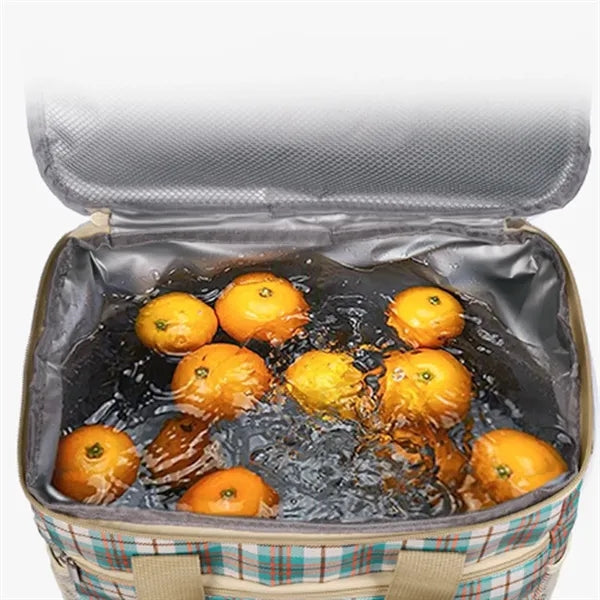 Large Capacity Insulated Cooler Bag with Adjustable Strap
