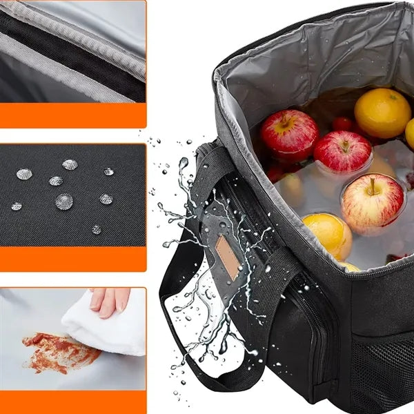 Large Capacity Insulated Cooler Bag with Adjustable Strap